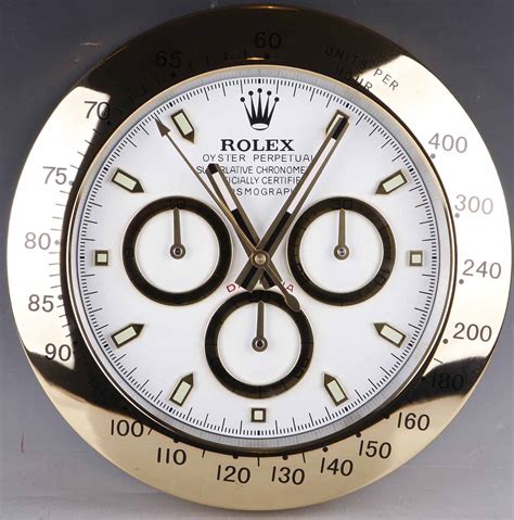 rolex daytona wall clock|Rolex dealer display wall clock.